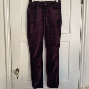 Paige Denim velour skinny jeans